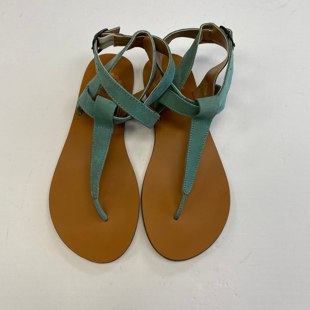 Green Sandals W Size 6