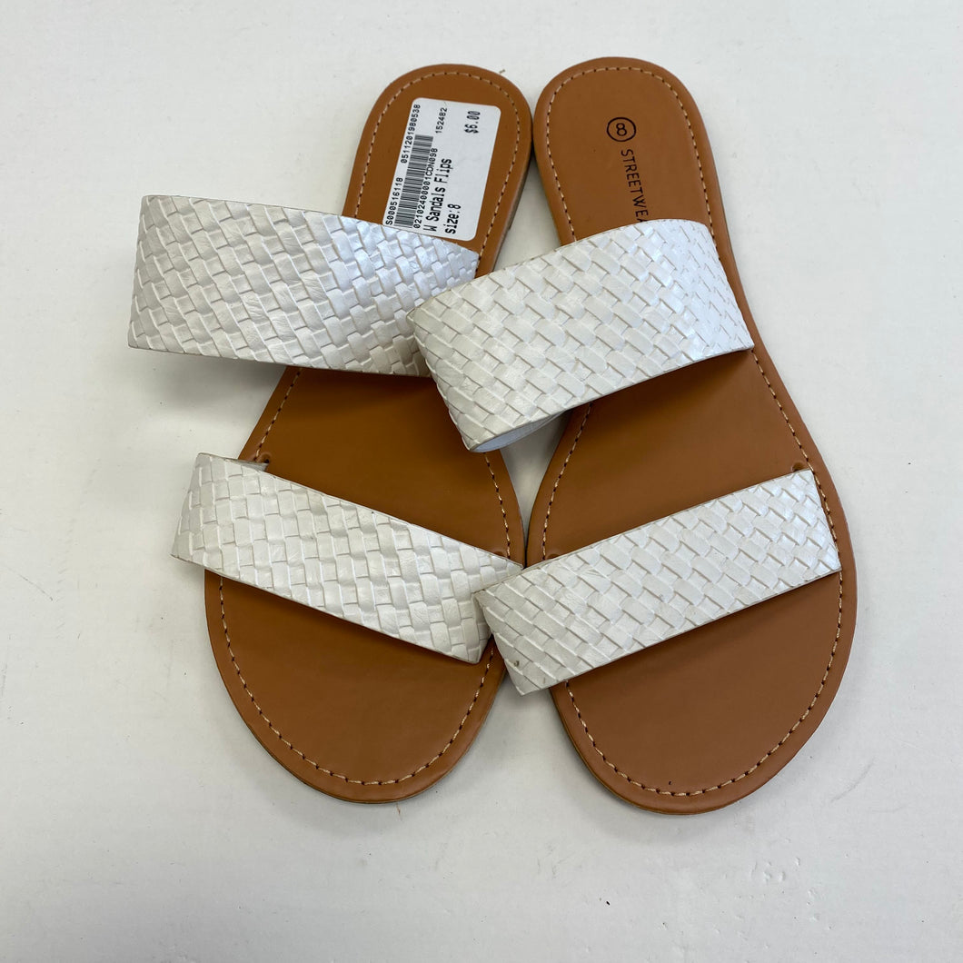 White Sandals W Size 8