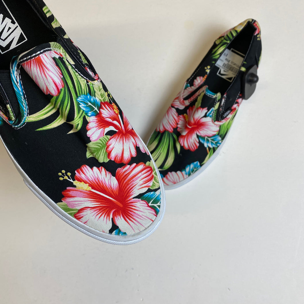 Floral Van's Shoes Size 10