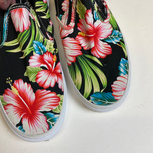 Floral Van's Shoes Size 10